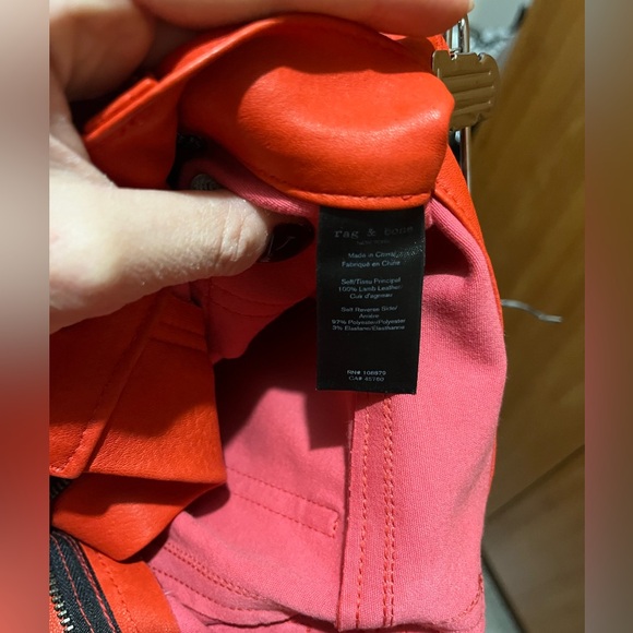 Rag & Bone Women’s Red Hana Leather Pants  Size: 23. NWOT Retail For $995. Rare! - Picture 2 of 16